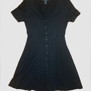 Black button dress